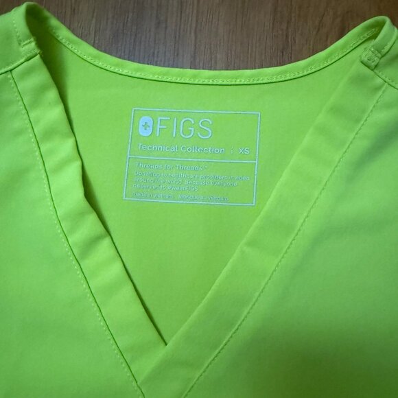 Figs Citrine Set Zamora Jogger S Catarina top XS Yellow Neon Limited Edition - Picture 7 of 10